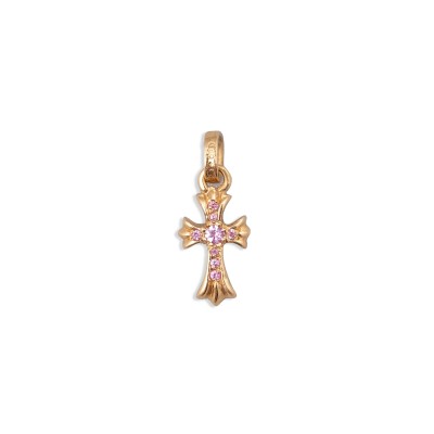 CHROME HEARTS 22K PAVÉ PINK SAPPHIRE BABY FAT PENDANT